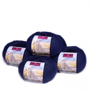 Strickwolle 100 % Baby Alpaka - Dunkelblau 07