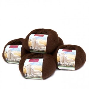 Strickwolle 100 % Baby Alpaka - Dunkelbraun 04