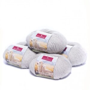 Strickwolle 100 % Baby Alpaka - Hellgrau N-150