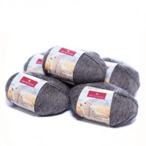 Strickwolle 100 % Baby Alpaka - Dunkelgrau 05
