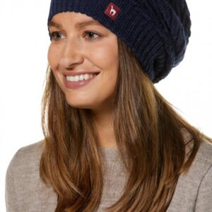 Biesen Beret - Blau-Meliert