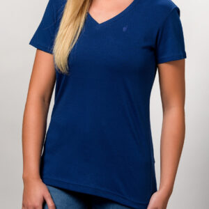 Ladies T-Shirt V-Neck - Marine, L