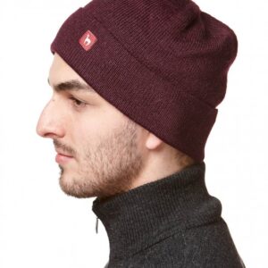 Bark Uni Mütze doppelt - Aubergine, M