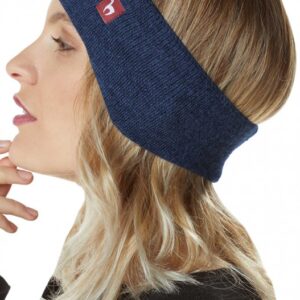 Stirnband Uni - Blau-Meliert