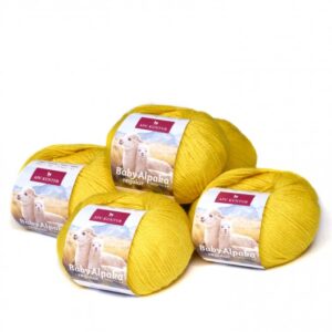 Strickwolle 100 % Baby Alpaka - Zitronengelb 36