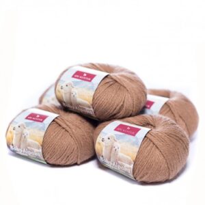 Strickwolle 100 % Baby Alpaka - Hellbraun N-120