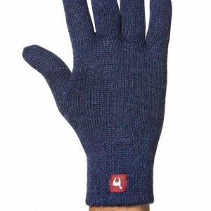 Fingerhandschuhe gefüttert - blau meliert